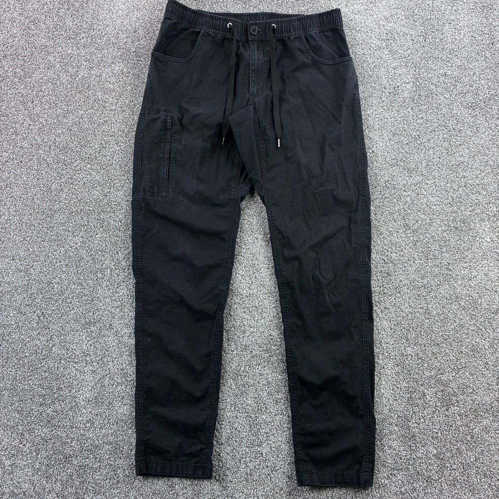 BYLT Weekender Pants Mens Large Black Cotton Stretch Ripstop Joggers‎ USA Made
